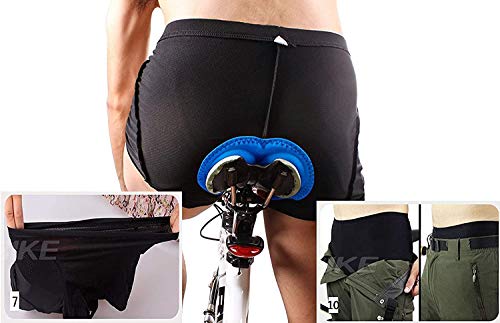 COZONE Pantalón Corto para Bicicleta Hombre Pantalón Corto para Hacer Ciclismo 3D Gel Ropa Interior de Bicicleta MTB Acolchado Pantalónes Cortos Antideslizantes y Transpirables (M)