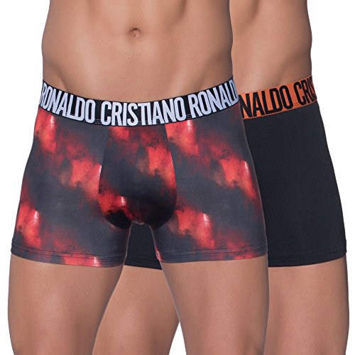 CR7 Cristiano Ronaldo Fashion Boxer para Hombre de Microfibra Pantalones Cortos 2-Pack (CR7-8502-4900-409-L)