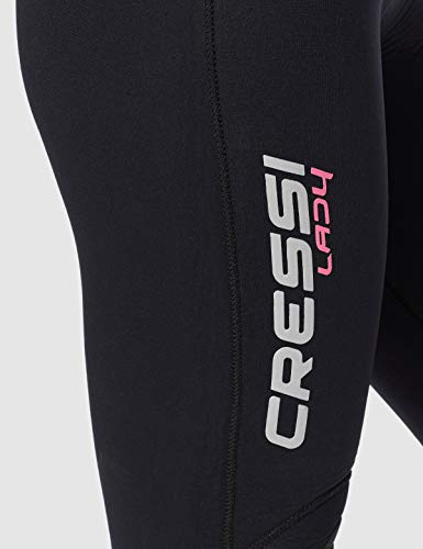 Cressi Castoro Traje Monopieza de Buceo Neopreno 5mm High Stretch para, Mujer, Negro/Rosa/Gris, XS/1