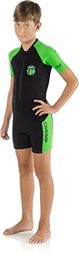 Cressi DG003507, Traje de Neopreno Infantil, Negro/Lime, 5/6 Años