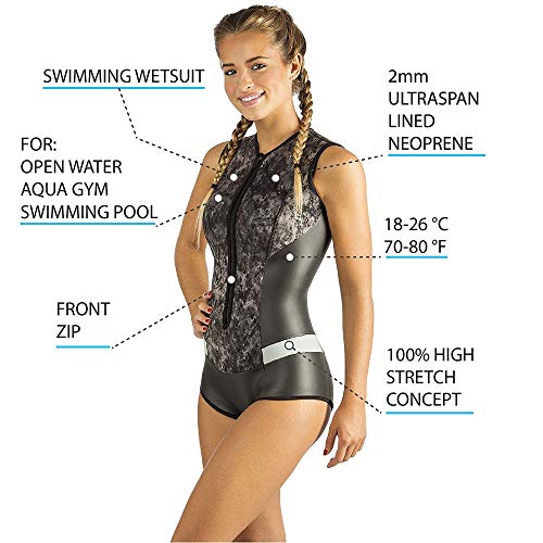 Cressi Diva Traje de Neopreno para Mujer, Negro/Mimetic, S/2