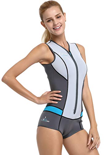 Cressi Idra Swimsuit Traje de baño de Neopreno 2 mm para Mujer, Gris, S/2