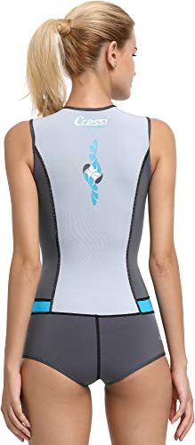 Cressi Idra Swimsuit Traje de baño de Neopreno 2 mm para Mujer, Gris, S/2