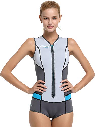 Cressi Idra Swimsuit Traje de baño de Neopreno 2 mm para Mujer, Gris, S/2