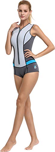 Cressi Idra Swimsuit Traje de baño de Neopreno 2 mm para Mujer, Gris, S/2