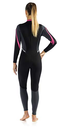 Cressi Lei Monopieza para Mujer en Neopreno de 2.5 mm para Aguas Cálidas, Negro/Gris/Rosa, XS/1