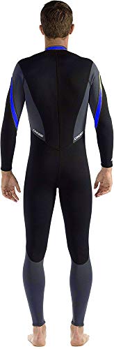 Cressi Lui All-in-One Traje, Hombre, Negro/Gris/Azul, S