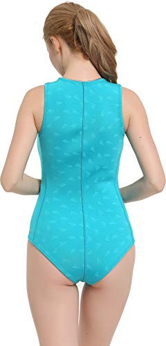 Cressi Termico Traje de Baño Mujer 2mm, Aguamarina/Logo Plata, XS/1