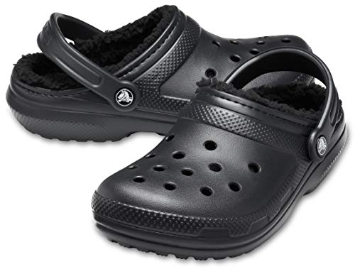 Crocs Classic Lined Clog, Zuecos Unisex, Negro, 39/40 EU