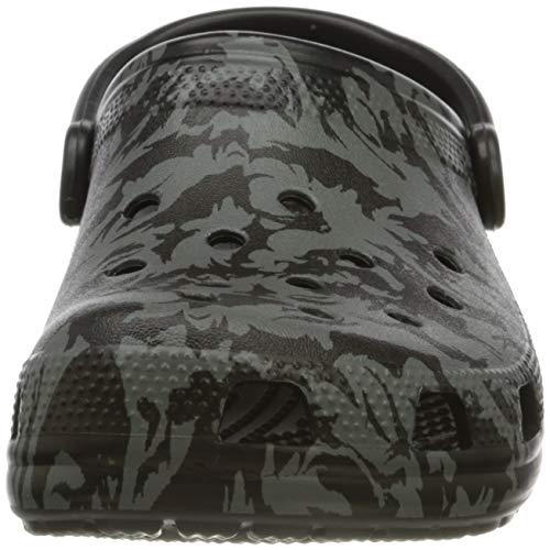 Crocs Classic Printed Camo Clog, Zuecos Unisex Adulto, Negro (Black 001), 42/43 EU