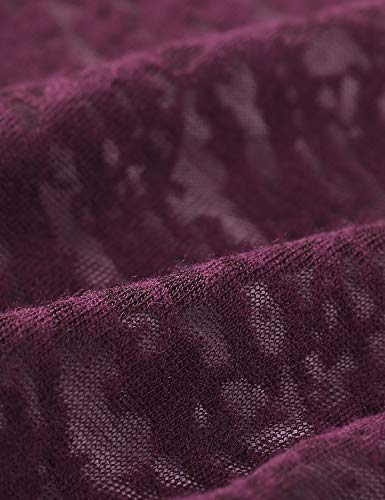 CRZ YOGA Burnout Cottony-Soft Top Ropa Deportiva Camiseta De Manga Larga para Mujer Borgoña Antigua 42