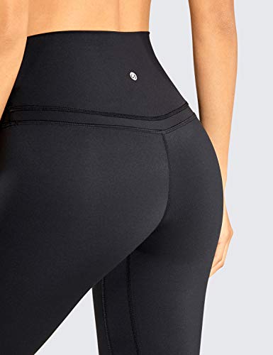 CRZ YOGA Mujer Mallas Deportivo Pantalón Elastico para Running Fitness-71cm Negro 38