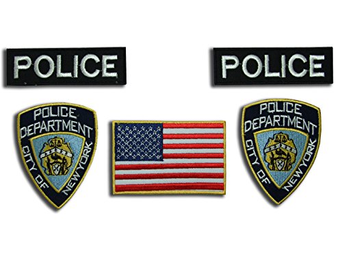 CSI NYPD parche disfraz Set, 5 hierro sobre tarjetas por ONEKOOL