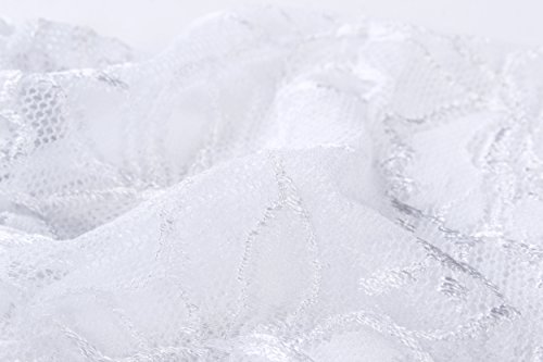 Cszxx Donne 4-Wide Strap Lace Reggicalze (Bianco)