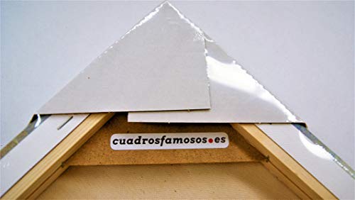 cuadrosfamosos.es - Cuadro wallart - El Beso de Gustav Klimt - Impresión sobre Lienzo de Algodón 100% - Bastidor de Madera 3x3cm - Ancho: 70cm - Alto: 95cm