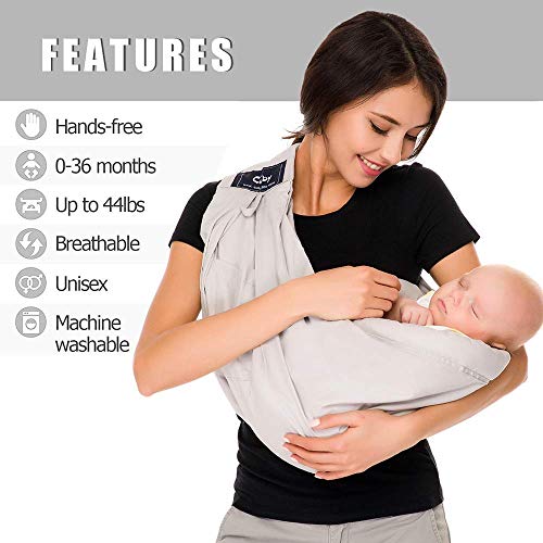 Cuby Fulares de portabebés para los bebé o niños entre 0-3 años para mantenerle más tranquila y cómodo adjustable baby sling de algodón y tela