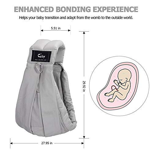 Cuby Fulares de portabebés para los bebé o niños entre 0-3 años para mantenerle más tranquila y cómodo adjustable baby sling de algodón y tela