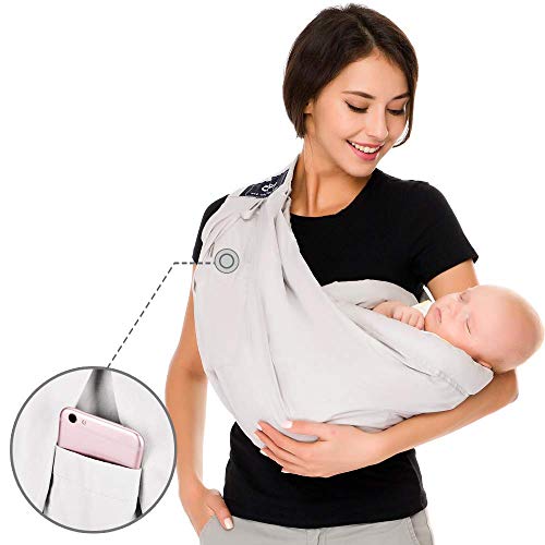 Cuby Fulares de portabebés para los bebé o niños entre 0-3 años para mantenerle más tranquila y cómodo adjustable baby sling de algodón y tela