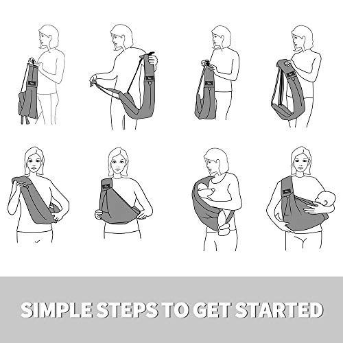 Cuby Fulares de portabebés para los bebé o niños entre 0-3 años para mantenerle más tranquila y cómodo adjustable baby sling de algodón y tela