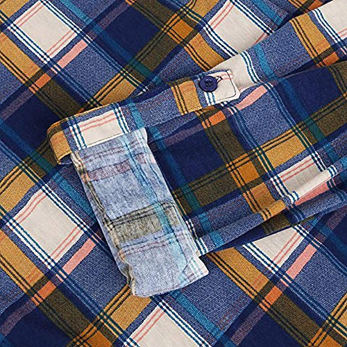 Cuello en V Camisetas Manga Larga Mujer Tumblr Kimono Otoño Mujer Camisetas Camisas a Cuadros Ropa Chandal Chaquetas Tops Sudaderas Mujer Capucha Blusa con Botón riou