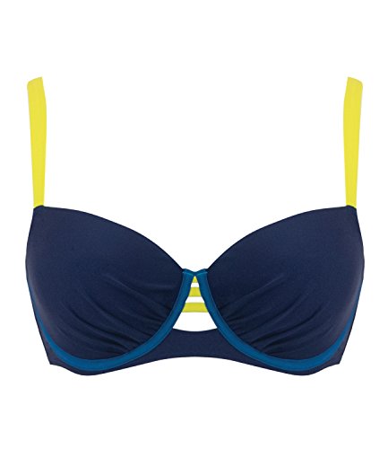 Curvy Kate Maya Balcony Bikini Tops, Azul Mix, 110G para Mujer
