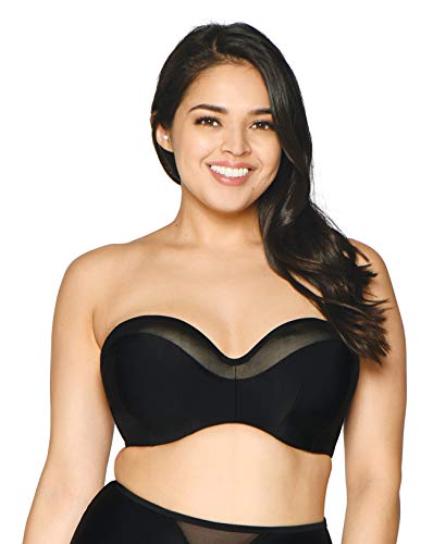 Curvy Kate Sheer Class Parte de Arriba de Bikini, Negro (Black Black), 80E (Talla del Fabricante: 30DD) para Mujer