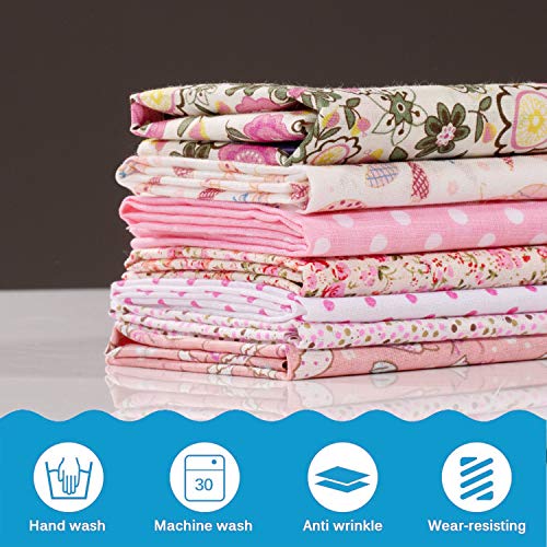Czemo 7 Piezas 50 x 50cm Tela de Algodón Patchwork Paquete de Tela de Flores patrón Floral de Costura de Material Textil Manualidades Retales Telas para Coser DIY Bricolaje