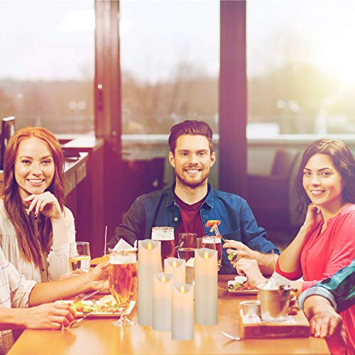 Da by Velas LED, 5 Llama LED Parpadeante (14cm, 15cm, 16cm, 18cm, 20cm), Vela sin Llama de 300 Horas y Control Remoto de 10 Botones.[Clase de eficiencia energética A]