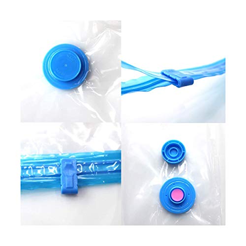 Dabuty Online, S.L. Pack de 6 Bolsas de Vacio Ahorradora de Espacio para Guardar, Ropa, edredones, Mantas etc… Bolsa Almacenaje Vacio. Medida de 100x70cm.