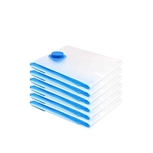 Dabuty Online, S.L. Pack de 6 Bolsas de Vacio Ahorradora de Espacio para Guardar, Ropa, edredones, Mantas etc… Bolsa Almacenaje Vacio. Medida de 100x70cm.