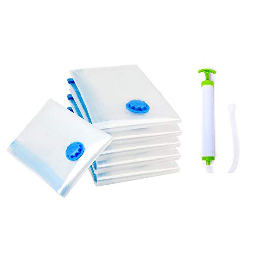 Dabuty Online, S.L. Pack de 6 Bolsas de Vacio Ahorradora de Espacio para Guardar, Ropa, edredones, Mantas etc… Bolsa Almacenaje Vacio. Medida de 100x70cm.