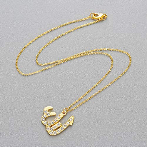DADATU Islámica De Oro Allah Petite Collar Árabe Fe Religiosa Musulmana Árabe Kuran DOA Nombre De La Joyería Dios Colgante Collar Regalo Mujeres