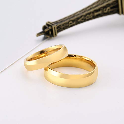 Daesar Anillos Pareja Acero Inoxidable Anillos Oro Compromiso Pareja Anillos Pareja Boda Anillos Compromiso Pareja Talla Mujer 9,5 Hombre 12