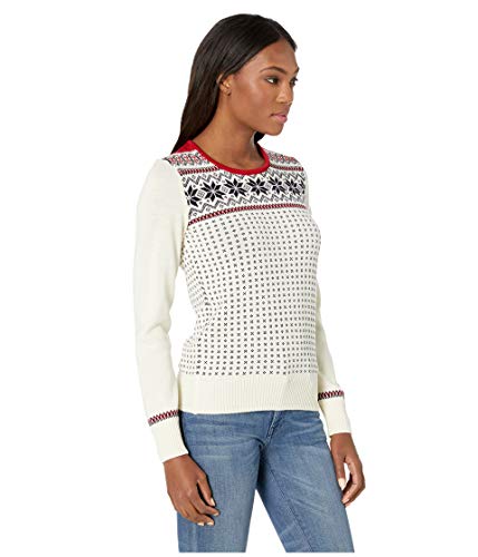 Dale of Norway - Jersey para Mujer Garmisch, Color Blanco Roto/Azul Marino/Frambuesa, Talla XL, 92601-A