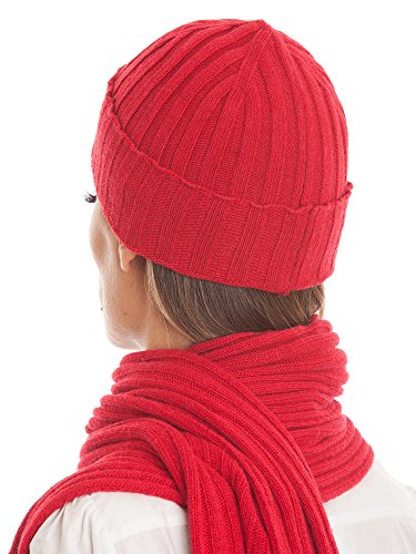 DALLE PIANE CASHMERE - Bufanda y sombrero mezcla de cachemira - Mujer/Hombre, Color: Rojo, Talla única