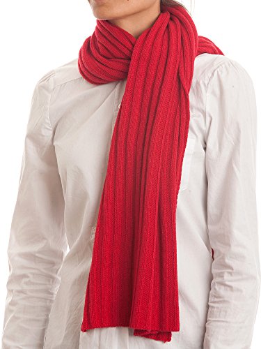 DALLE PIANE CASHMERE - Bufanda y sombrero mezcla de cachemira - Mujer/Hombre, Color: Rojo, Talla única