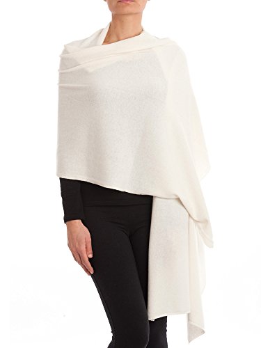 DALLE PIANE CASHMERE - Estola mezcla de cachemira - Mujer, Color: Blanco, Talla única