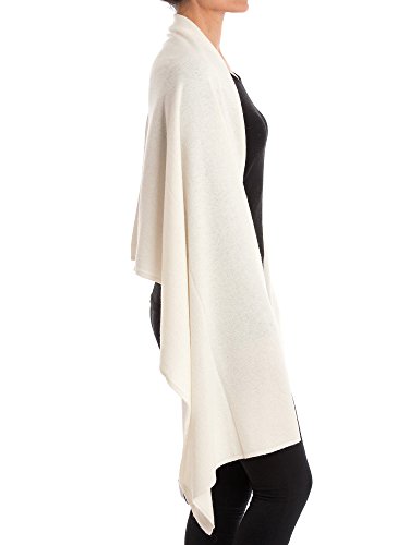 DALLE PIANE CASHMERE - Estola mezcla de cachemira - Mujer, Color: Blanco, Talla única