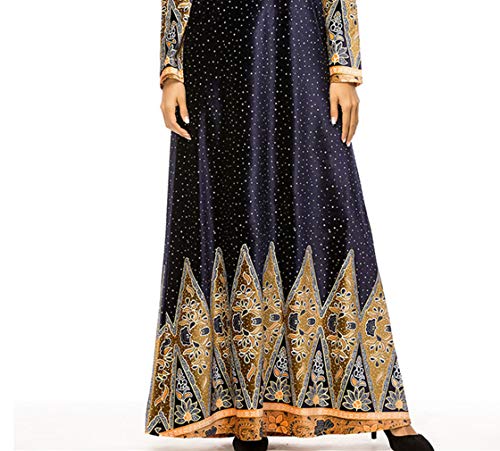 Dama Ropa Musulmana Vestidos Largos - Vestimenta de Manga Completa Mujer Invierno Arabe Islámico Ramadán Prenda de Vestir 4XL