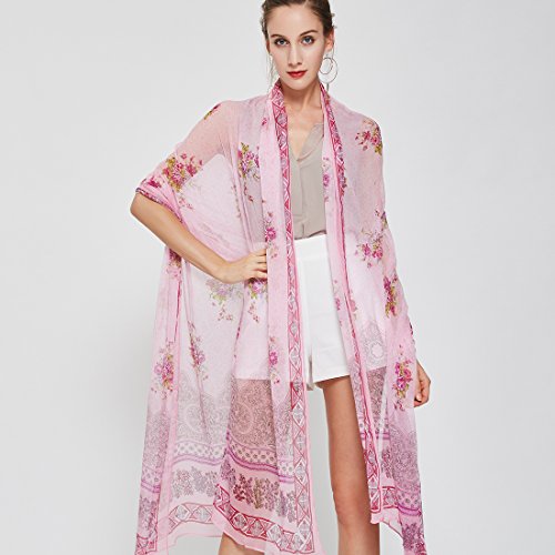 DANA XU 100% seda pura tamaño grande Pashmina mujeres bufanda abrigo estola chal