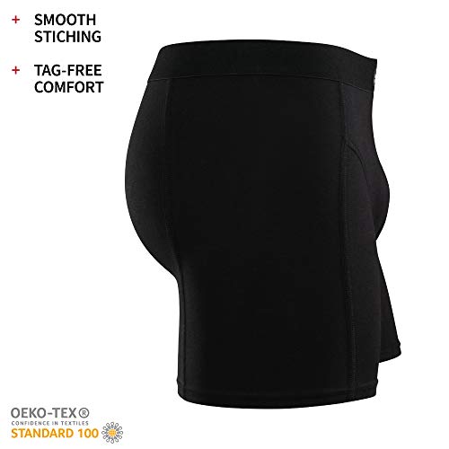 DANISH ENDURANCE Bóxers para Hombres Pack de 3 (Negro, X-Large)