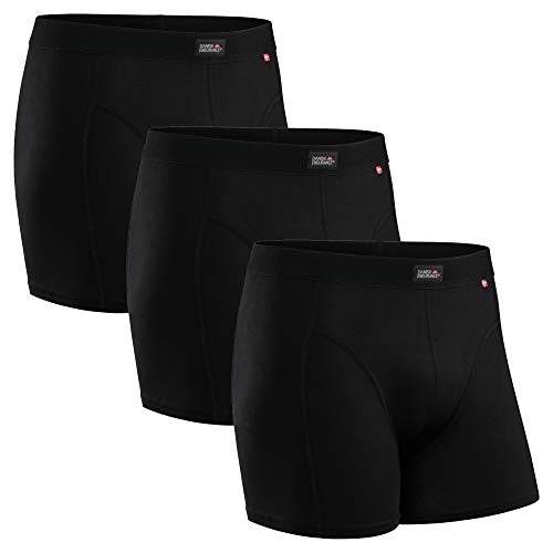 DANISH ENDURANCE Bóxers para Hombres Pack de 3 (Negro, X-Large)