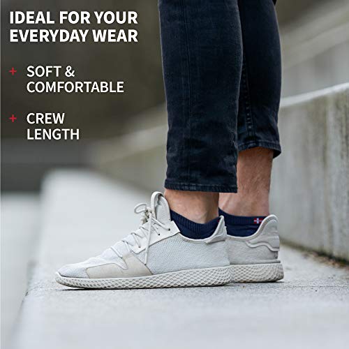 DANISH ENDURANCE Calcetines Cortos de Bambú para Hombre y Mujer Pack de 6 (Negro, EU 39-42)