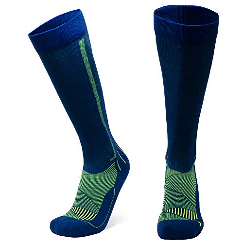 DANISH ENDURANCE Calcetines de Compresión 1 par (Azul/Amarillo neón, EU 39-42)