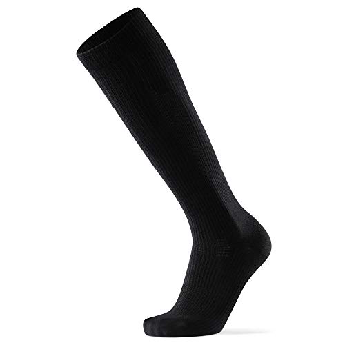 DANISH ENDURANCE Calcetines de Compresión de Algodón Orgánico Pack de 1 (Negro, EU 43-47)