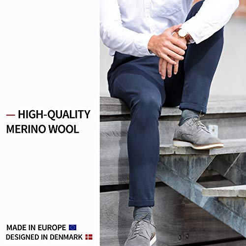 DANISH ENDURANCE Calcetines de Lana Merino 3 Pares (Gris, EU 39-42)