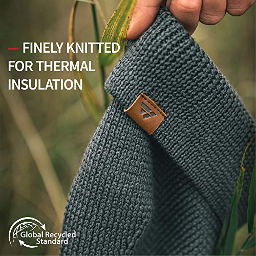 DANISH ENDURANCE Gorro Beanie de Lana Merina para Hombre y Mujer, Suave y Elástico, con Materiales Reciclados (Negro)