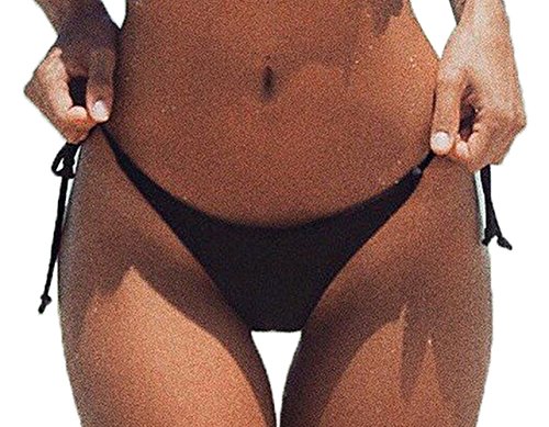 DATO Mujer Tanga Brasileños Bikini Bottom Tanga String Thong Slip Traje de Baño Ropa Interior Playa