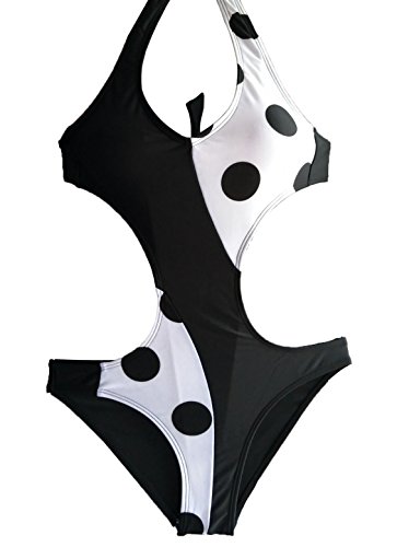 DATO Mujer Trajes de Baño una Pieza Monokini Trikini Acolchado Push Up Bikini Bañador Ropa de Playa