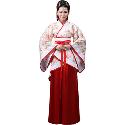DAZISEN Ropa de Mujer Traje Tang - Traje Tradicional de Estilo Chino Antiguo Vestidos de Hanfu para Actuaciones Cosplay, Estilo-2/M